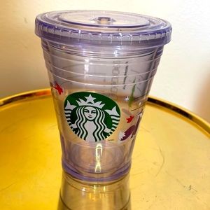 Starbucks 12 ounce acrylic 2011 clear winter annual cup Tumblr